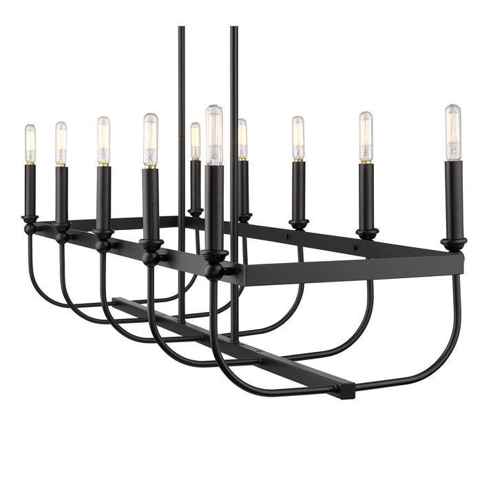 Acclaim Lighting IN20031BK Ten Light Island Pendant, Matte Black