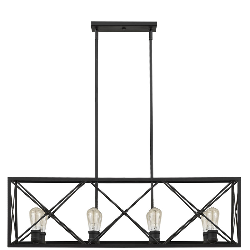 Acclaim Lighting IN21123BK Eight Light Island Pendant, Matte Black