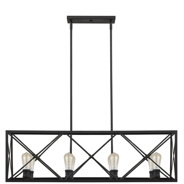Acclaim Lighting IN21123BK Eight Light Island Pendant, Matte Black