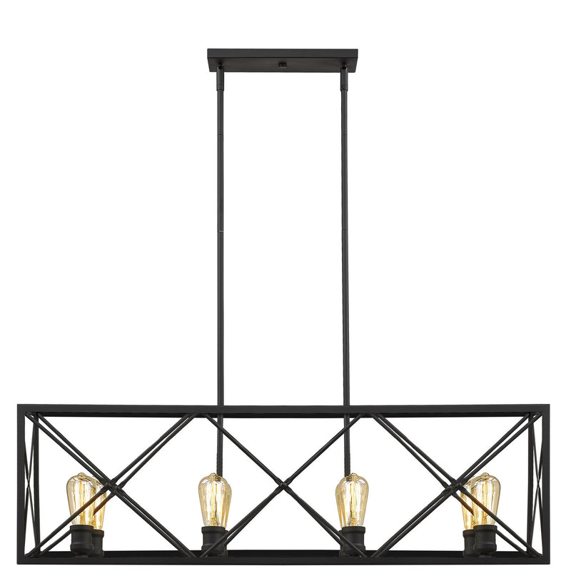 Acclaim Lighting IN21123BK Eight Light Island Pendant, Matte Black