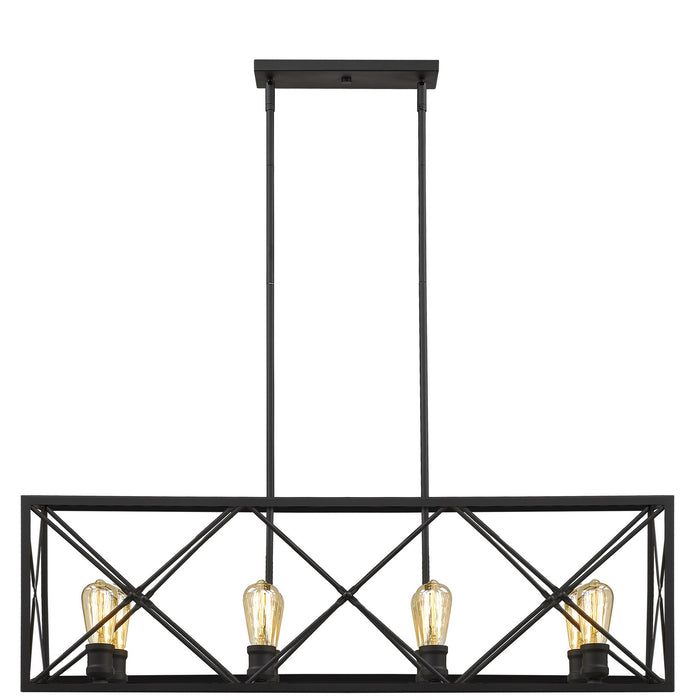 Acclaim Lighting IN21123BK Eight Light Island Pendant, Matte Black