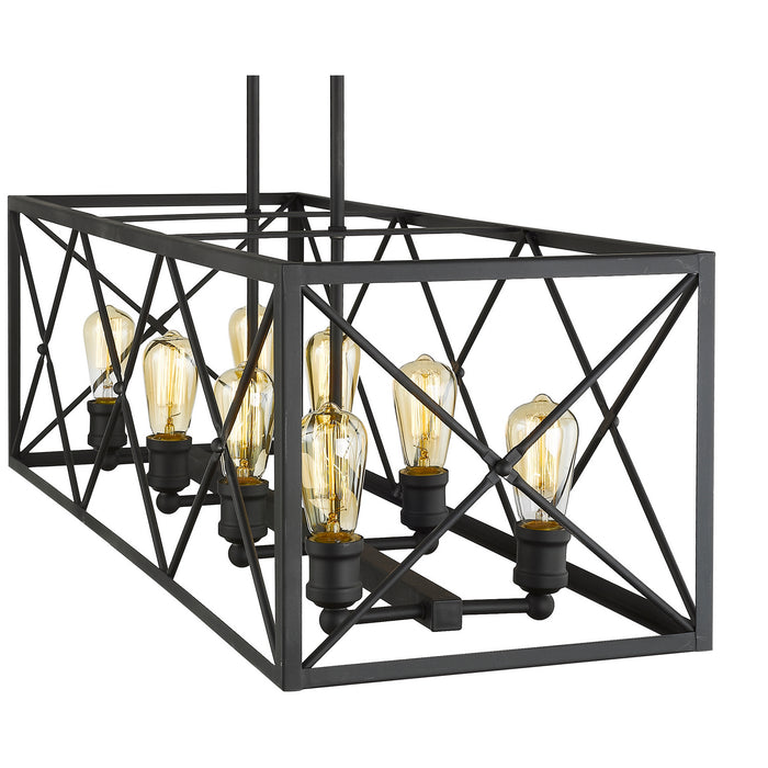 Acclaim Lighting IN21123BK Eight Light Island Pendant, Matte Black
