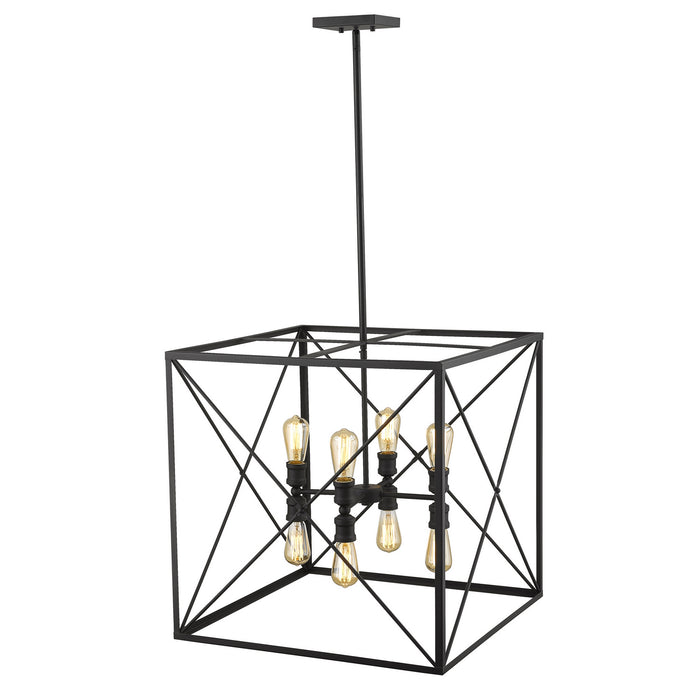 Acclaim Lighting IN21126BK Eight Light Pendant, Matte Black