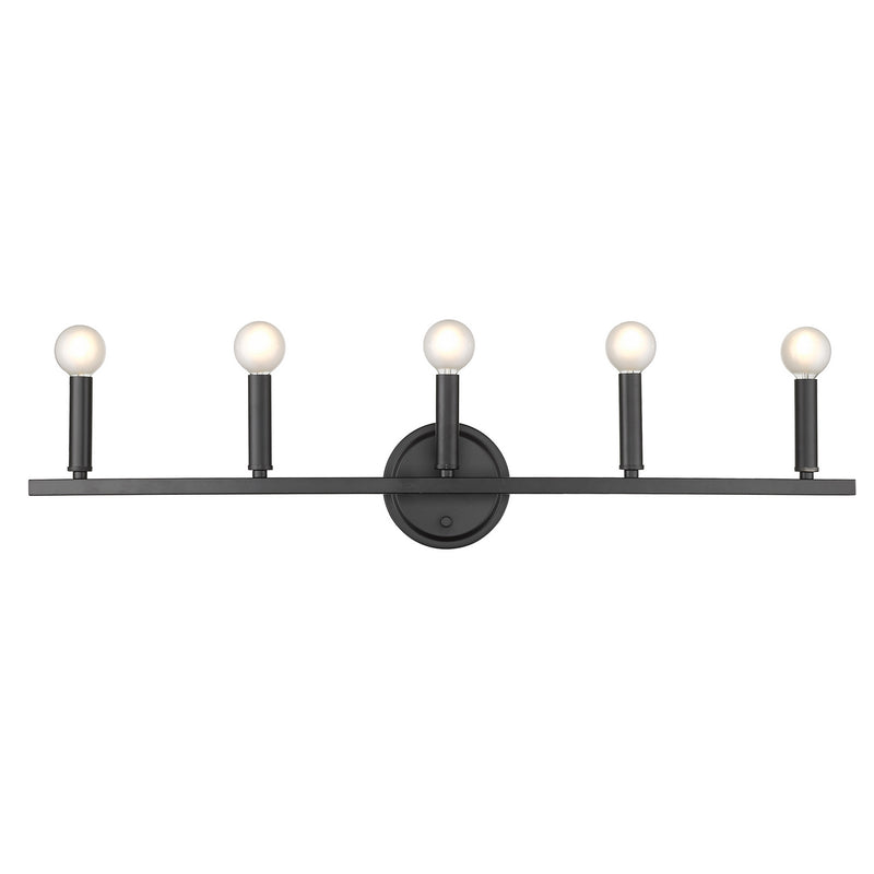 Acclaim Lighting IN41156BK Five Light Vanity, Matte Black
