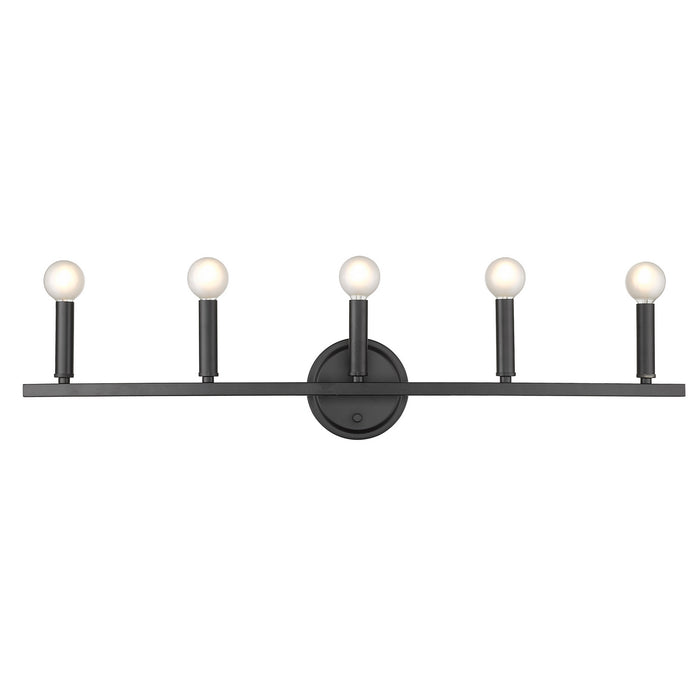 Acclaim Lighting IN41156BK Five Light Vanity, Matte Black
