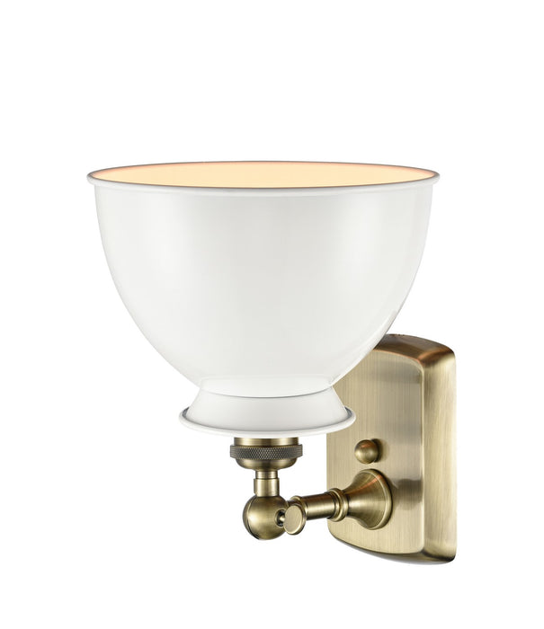 Innovations 516-1W-AB-M14-W One Light Wall Sconce, Antique Brass