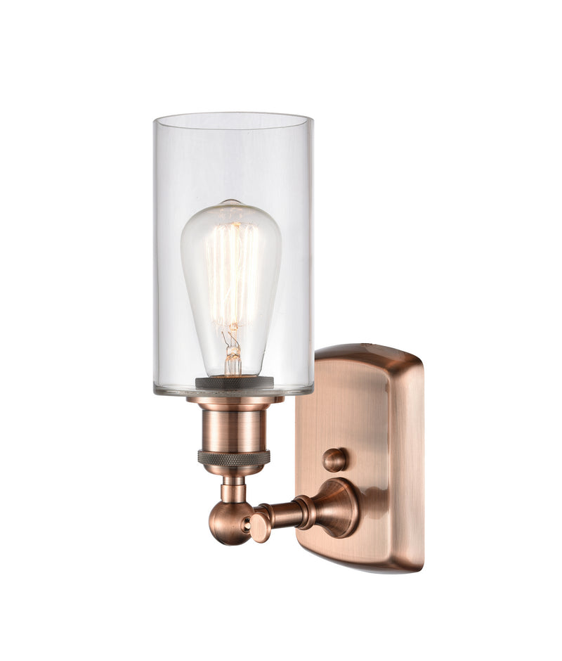 Innovations 516-1W-AC-G802 One Light Wall Sconce, Antique Copper