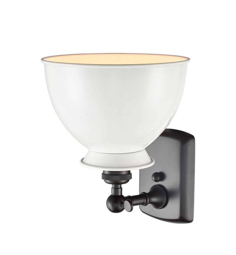 Innovations 516-1W-OB-M14-W One Light Wall Sconce, Oil Rubbed Bronze