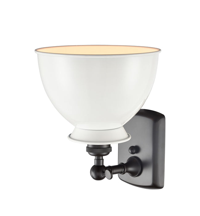 Innovations 516-1W-OB-M14-W One Light Wall Sconce, Oil Rubbed Bronze
