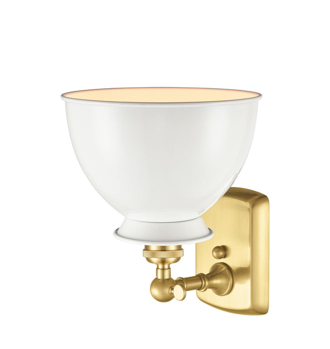 Innovations 516-1W-SG-M14-W One Light Wall Sconce, Satin Gold