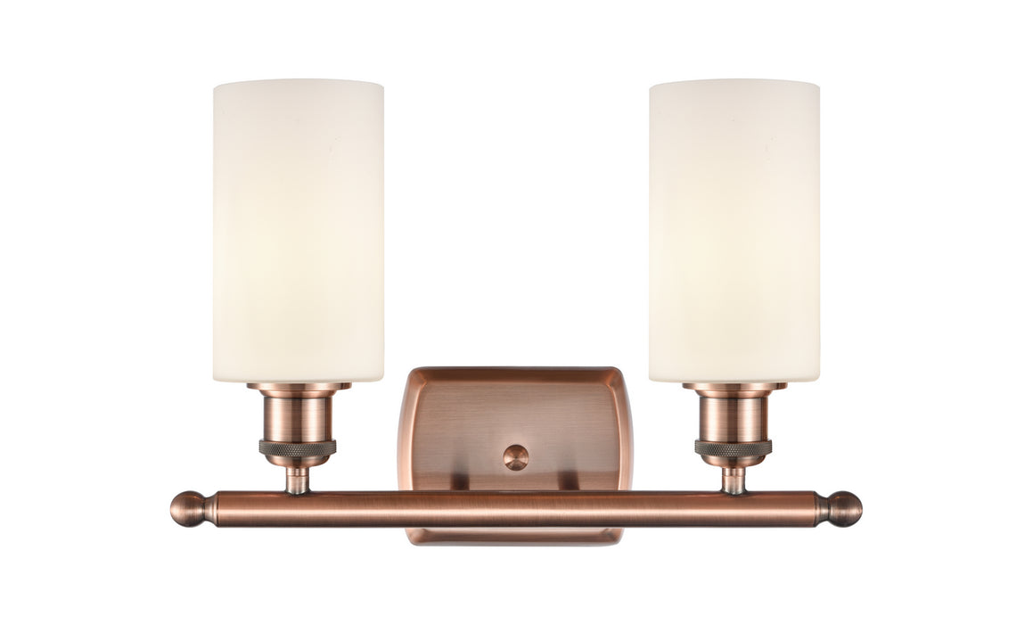 Innovations 516-2W-AC-G801 Two Light Bath Vanity, Antique Copper