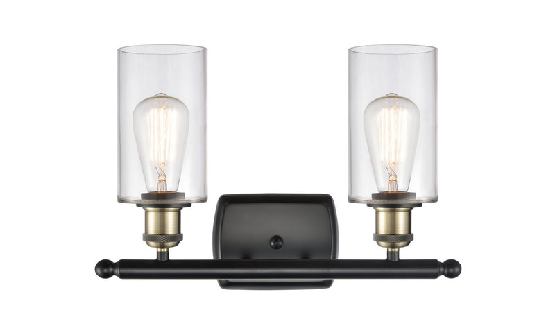 Innovations 516-2W-BAB-G802 Two Light Bath Vanity, Black Antique Brass