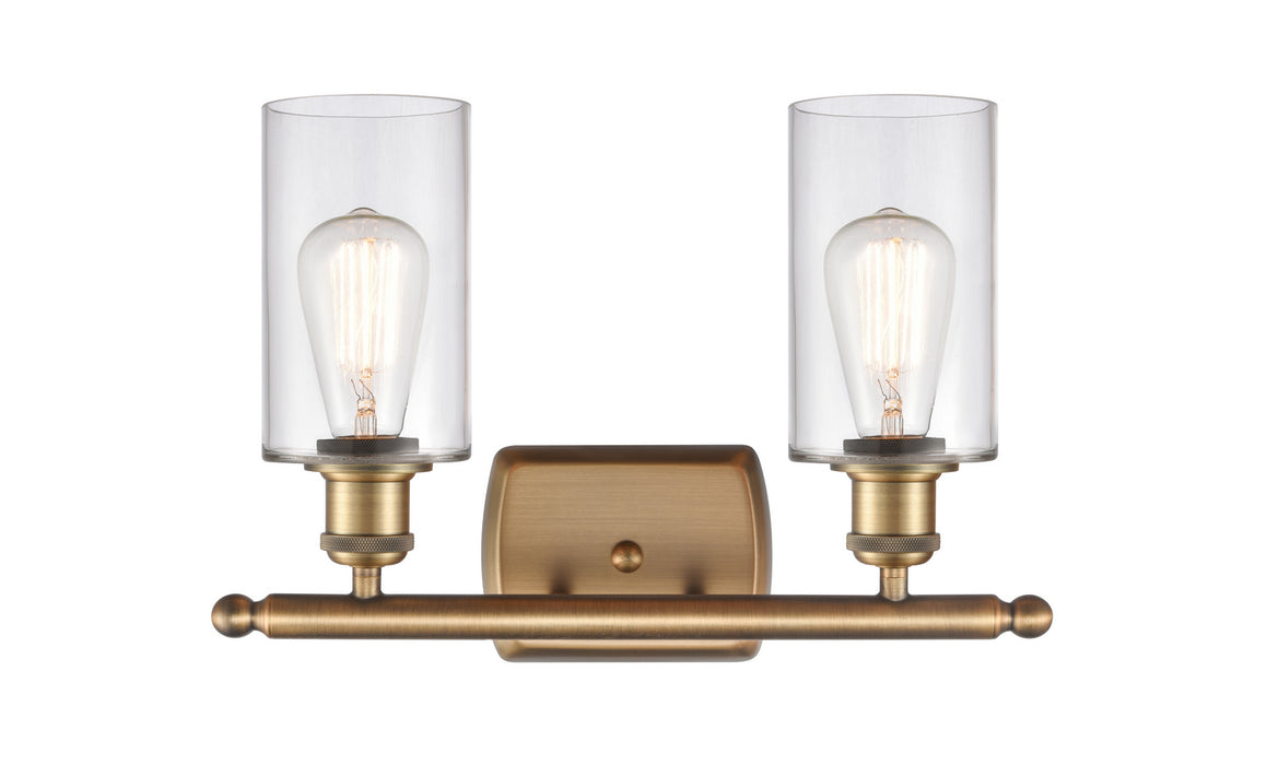 Innovations 516-2W-BB-G802 Two Light Bath Vanity, Brushed Brass