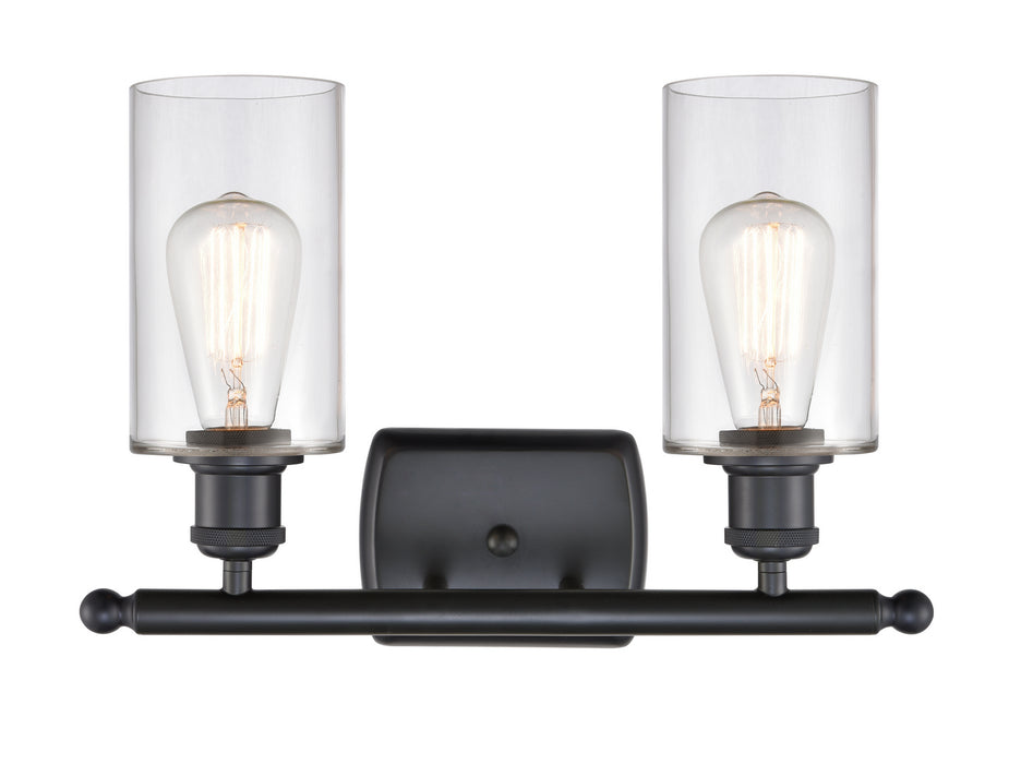 Innovations 516-2W-BK-G802 Two Light Bath Vanity, Matte Black