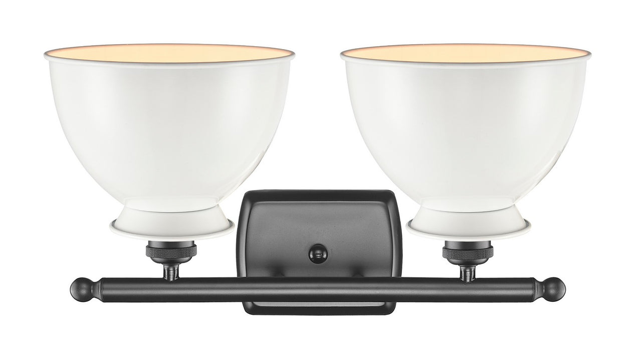 Innovations 516-2W-OB-M14-W Two Light Bath Vanity, Oil Rubbed Bronze