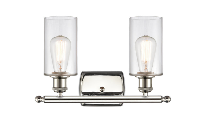 Innovations 516-2W-PN-G802 Two Light Bath Vanity, Polished Nickel