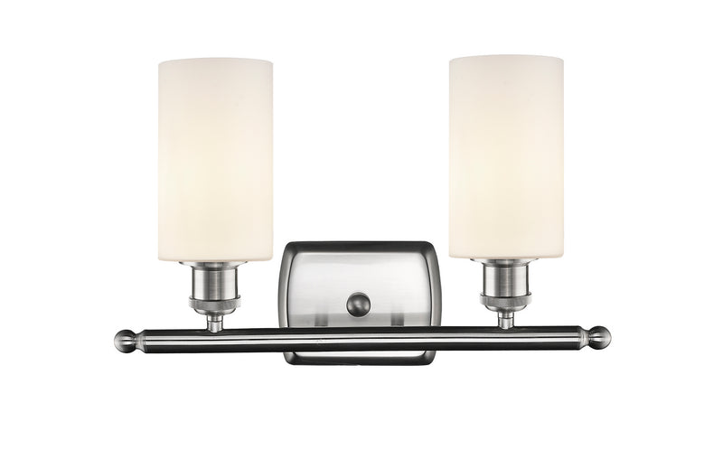 Innovations 516-2W-SN-G801 Two Light Bath Vanity, Brushed Satin Nickel