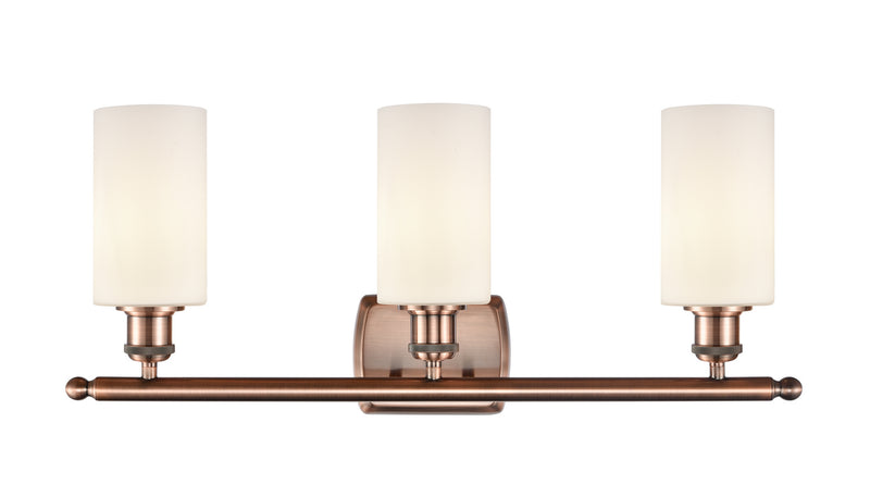 Innovations 516-3W-AC-G801 Three Light Bath Vanity, Antique Copper
