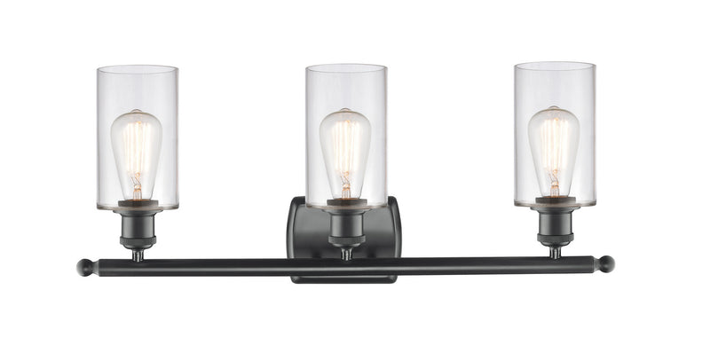 Innovations 516-3W-BK-G802 Three Light Bath Vanity, Matte Black