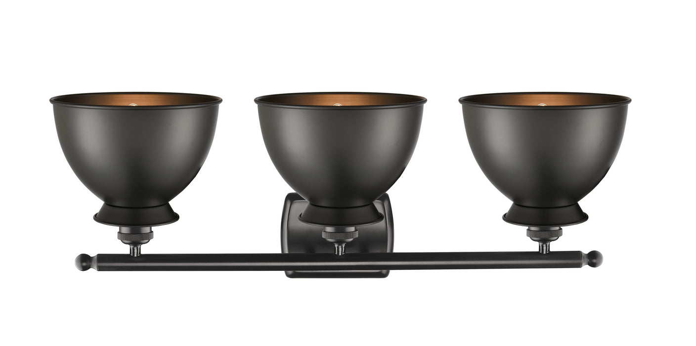 Innovations 516-3W-BK-M14-BK Three Light Bath Vanity, Matte Black