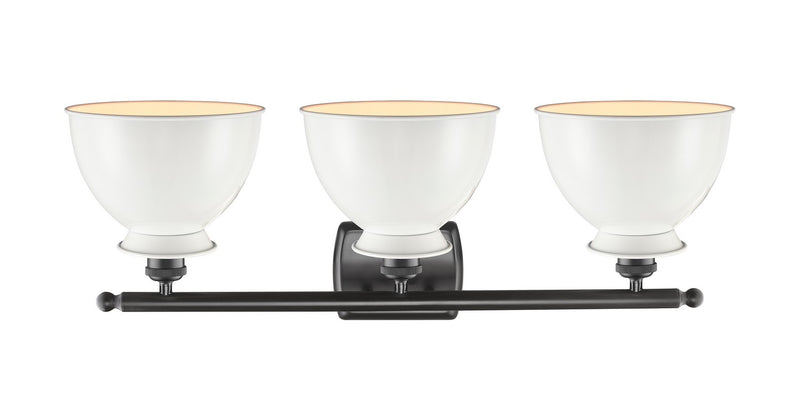 Innovations 516-3W-OB-M14-W Three Light Bath Vanity, Oil Rubbed Bronze