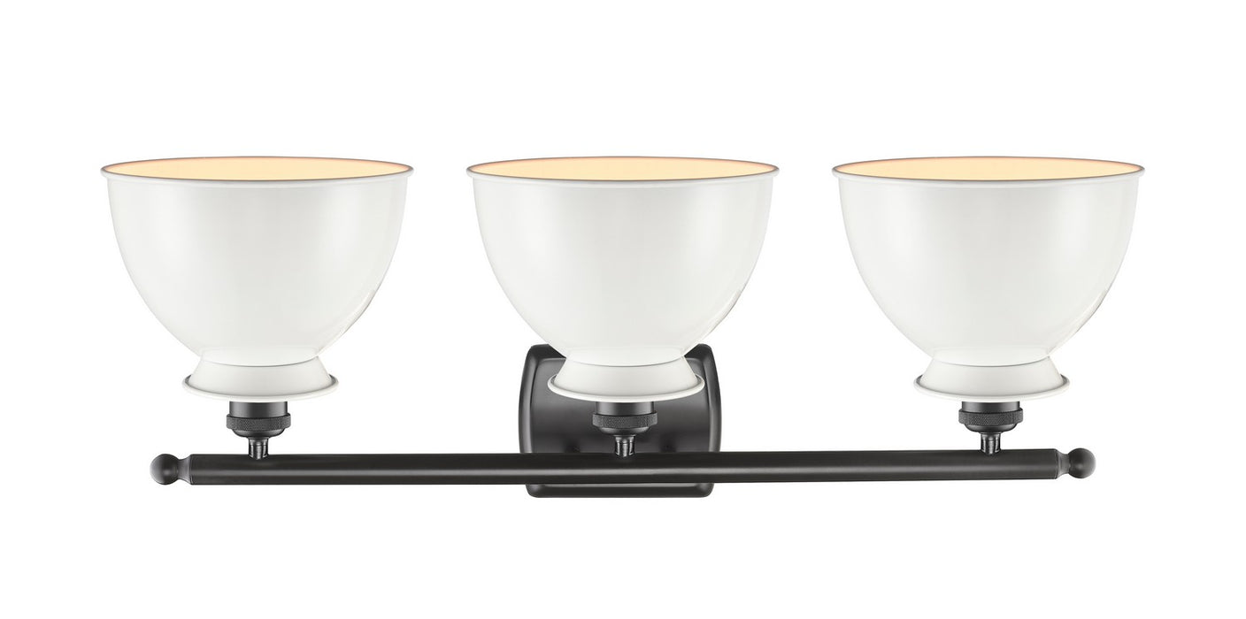 Innovations 516-3W-OB-M14-W Three Light Bath Vanity, Oil Rubbed Bronze
