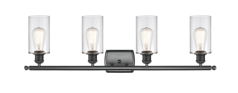 Innovations 516-4W-BK-G802 Four Light Bath Vanity, Matte Black