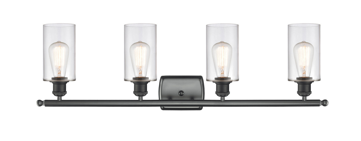Innovations 516-4W-BK-G802 Four Light Bath Vanity, Matte Black