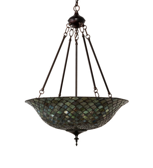 Meyda Tiffany 135825 Three Light Pendant, Mahogany Bronze