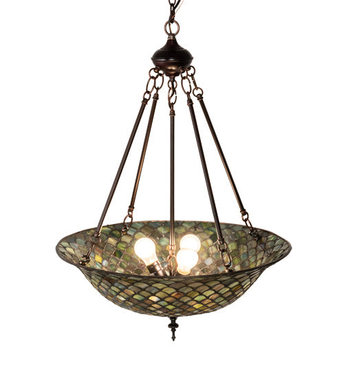 Meyda Tiffany 135825 Three Light Pendant, Mahogany Bronze