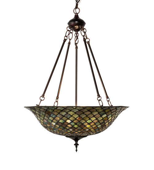 Meyda Tiffany 135825 Three Light Pendant, Mahogany Bronze
