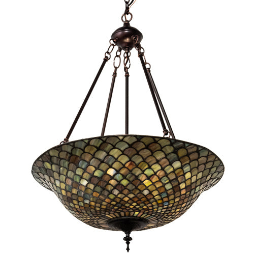 Meyda Tiffany 135825 Three Light Pendant, Mahogany Bronze