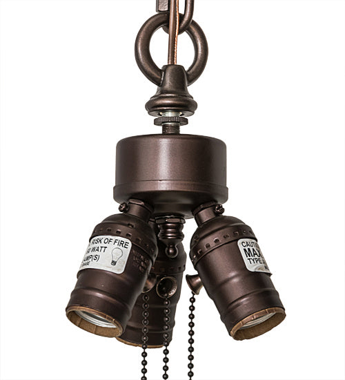 Meyda Tiffany 190037 Three Light Pendant Hardware, Mahogany Bronze