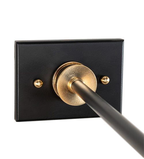 Meyda Tiffany 201699 LED Wall Sconce, Solar Black And Natural Brass