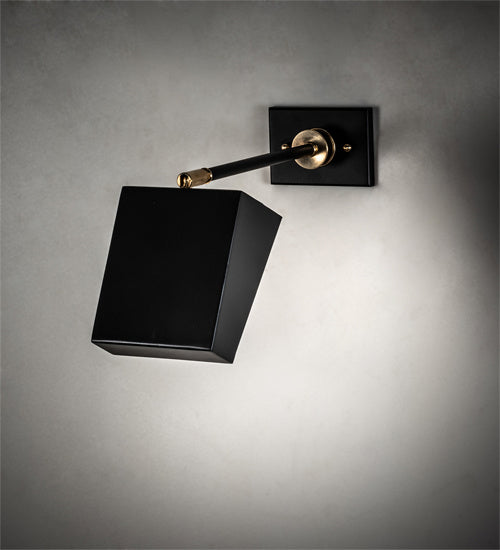 Meyda Tiffany 201699 LED Wall Sconce, Solar Black And Natural Brass