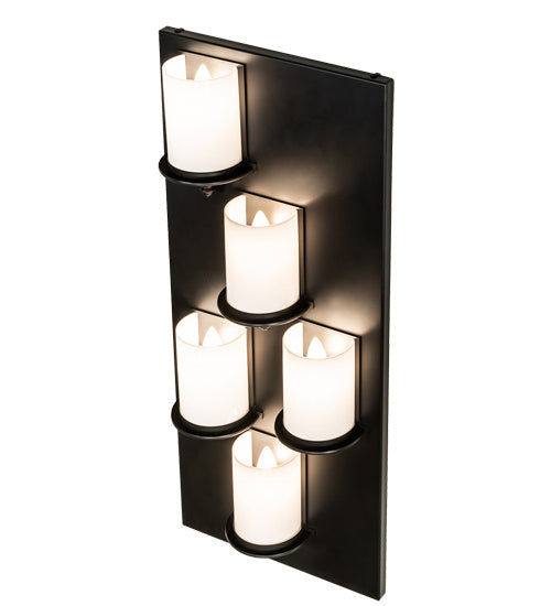 Meyda Tiffany 222730 Five Light Wall Sconce, Solar Black