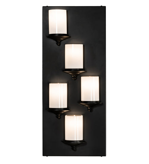 Meyda Tiffany 222730 Five Light Wall Sconce, Solar Black