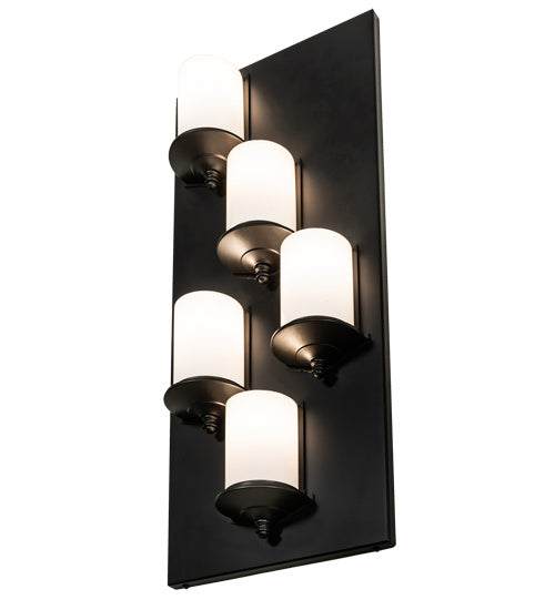 Meyda Tiffany 222730 Five Light Wall Sconce, Solar Black