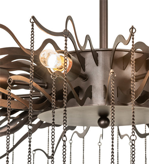 Meyda Tiffany 224475 Eight Light Chandelier, Dark Bronze