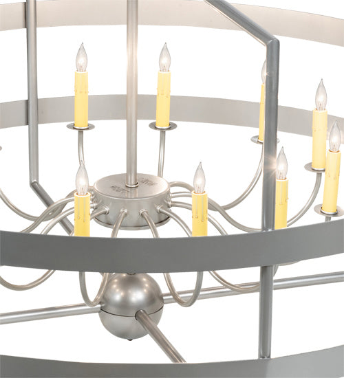 Meyda Tiffany 225508 12 Light Chandelier, Nickel Powder Coat