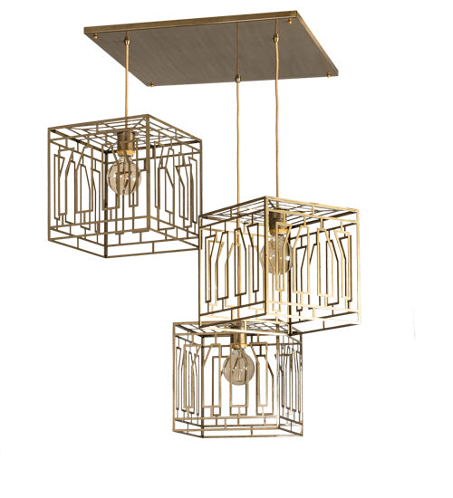 Meyda Tiffany 227013 LED Pendant, Brushed Brass