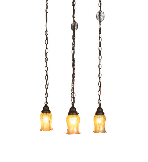 Meyda Tiffany 227606 Four Light Pendant, Craftsman Brown