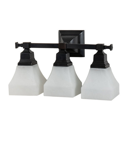 Meyda Tiffany 227611 Three Light Wall Sconce, Craftsman Brown