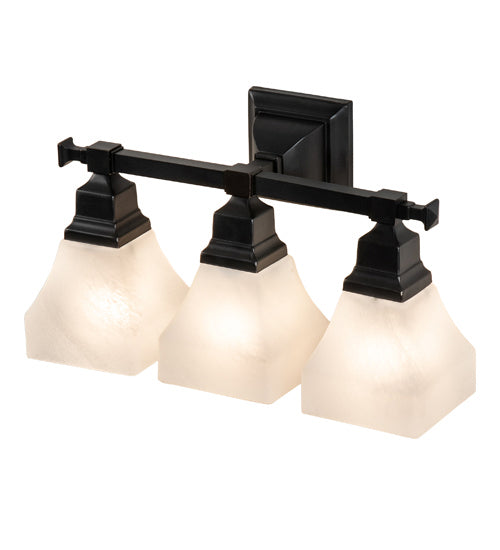 Meyda Tiffany 227611 Three Light Wall Sconce, Craftsman Brown
