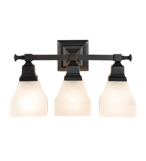 Meyda Tiffany 227611 Three Light Wall Sconce, Craftsman Brown