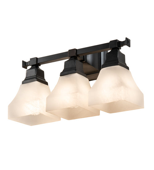 Meyda Tiffany 227611 Three Light Wall Sconce, Craftsman Brown