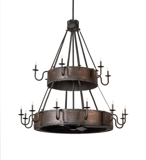 Meyda Tiffany 227743 LED Chandel-Air, Costello Black And Blackened Copper