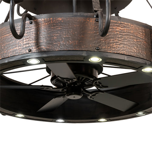 Meyda Tiffany 227743 LED Chandel-Air, Costello Black And Blackened Copper