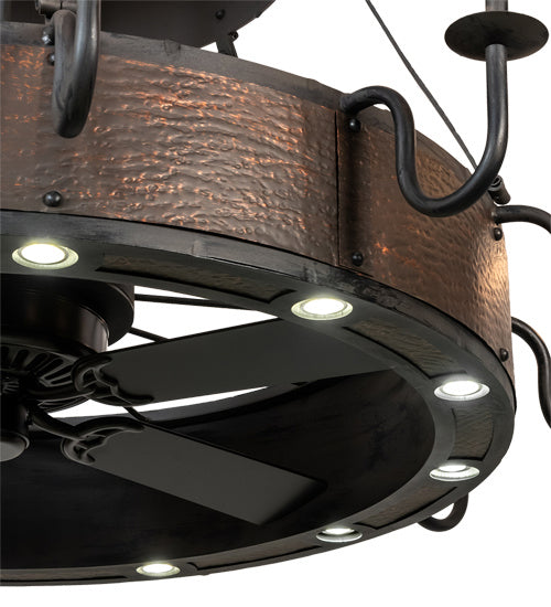 Meyda Tiffany 227743 LED Chandel-Air, Costello Black And Blackened Copper