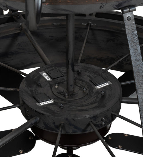 Meyda Tiffany 227743 LED Chandel-Air, Costello Black And Blackened Copper